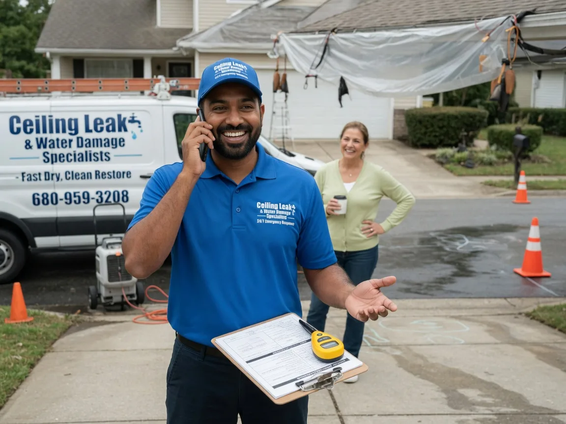 Ceiling Leak Cleanup Blue Creek, OH FAQs